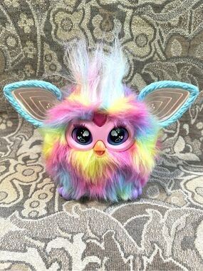 Hey Furby 2023 Tie Dye Interactive Plush Toy Voice Activated Animatronic